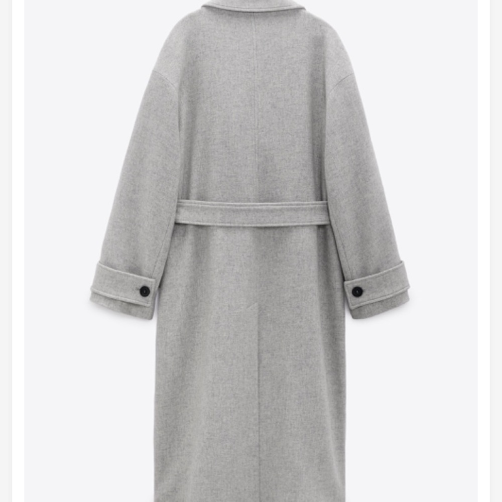 Zara Manteco Wool Blend Gray Coat Size Small NWT 2168/746 - Picture 6 of 9